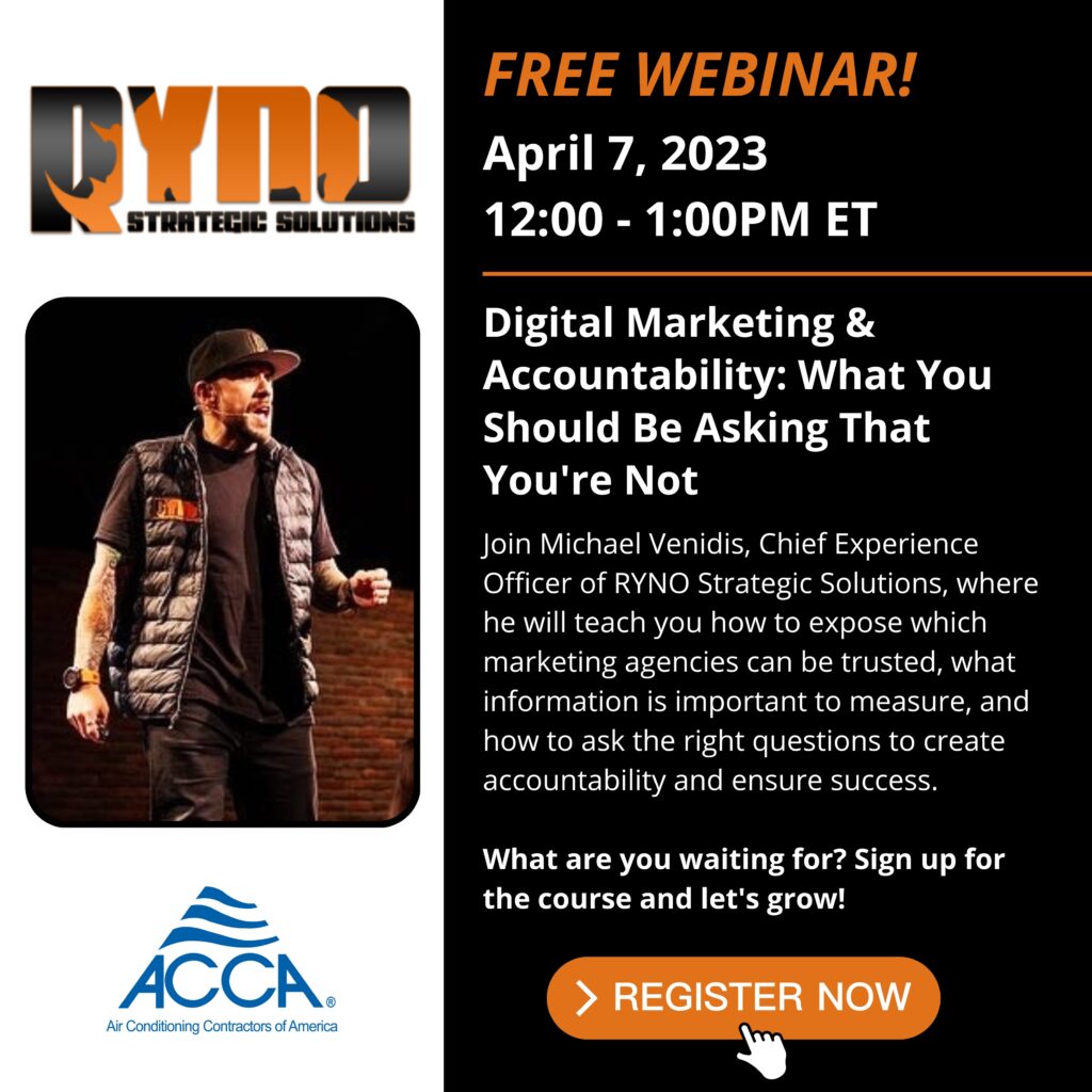 RYNO free webinar on Digital Marketing & Accountability, Click to Register