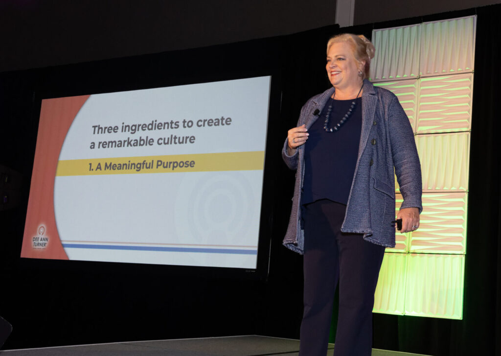 Dee Ann Turner presents "The Secret Sauce of a Remarkable Organizational Culture" at ACCA 2023. 