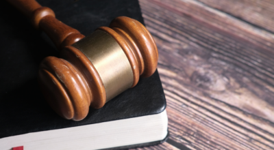 Gavel on top of a book
