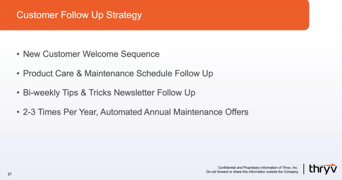 Customer follow-up strategy Thryv