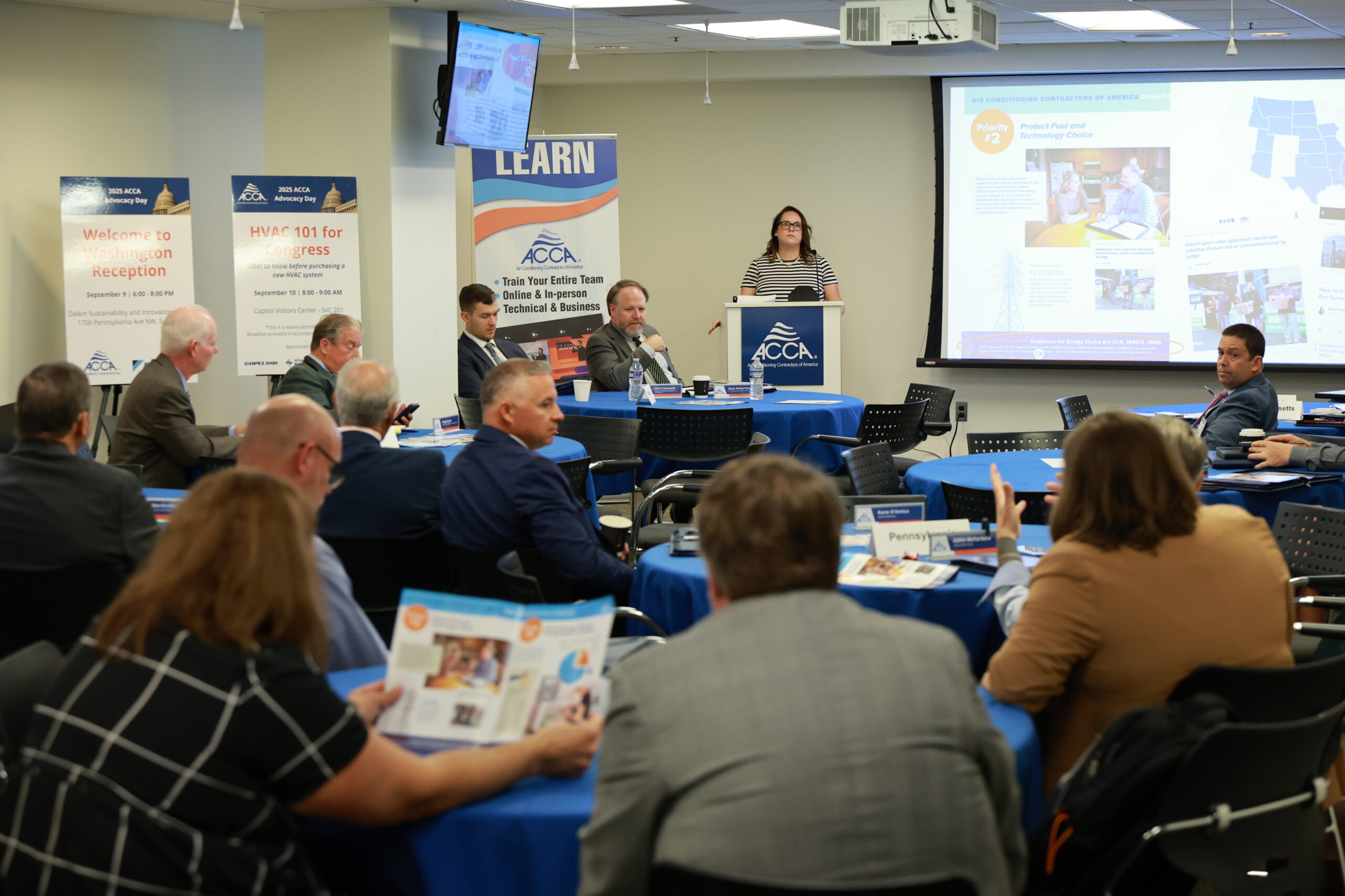 Allison Ealey, Senior Director of Governmental Affairs and Public Policy - the American Gas Association, discusses energy choice with committee members and guests.